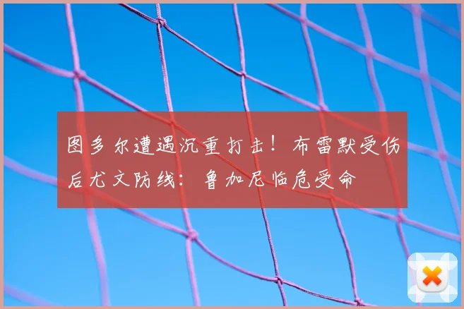图多尔遭遇沉重打击！布雷默受伤后尤文防线：鲁加尼临危受命